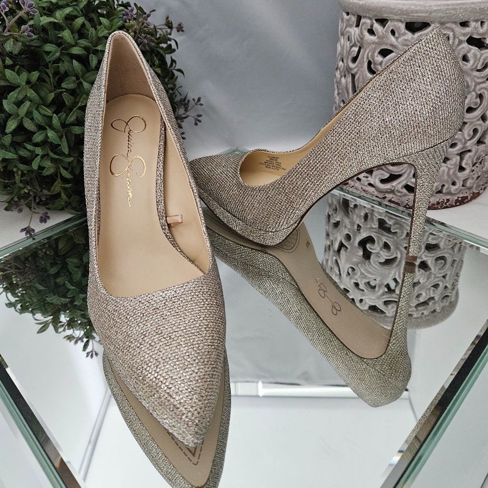 Jessica Simpson Shimmer Platform Pumps - NEW